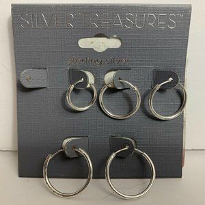 Sterling Silver Silver Treasures Earrings New Loop